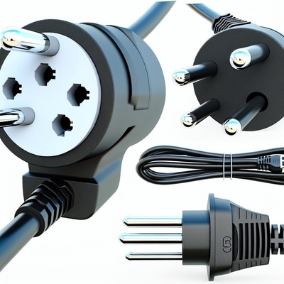 EU Schuko Cordon électrique 250V 16A H05VV-F 3G0.75mm2 fils détachés