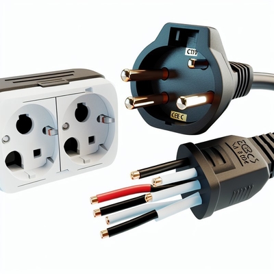 Cordon d'alimentation EU CEE7/7 à 3 broches avec fils dénudés 220-240V