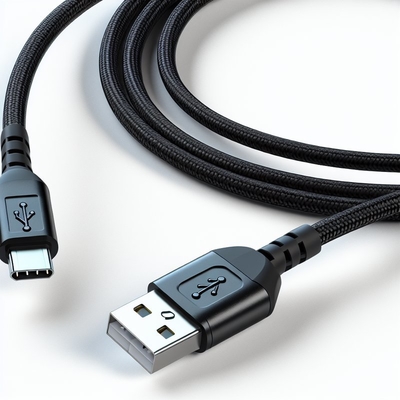 Chargement de transfert de données par câble USB 2.0 à micro USB noir de 1 m à 1,5 m