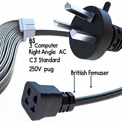 Cordon d'alimentation UK vers IEC C7 250V 10A, gaine PVC