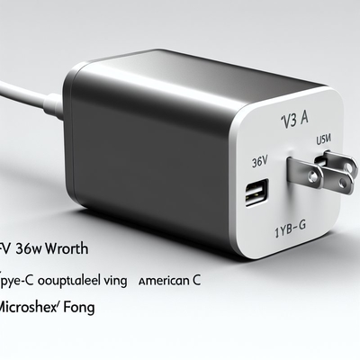 Adaptateur secteur USB-C 36W 12V 3A Type C avec entrée universelle
