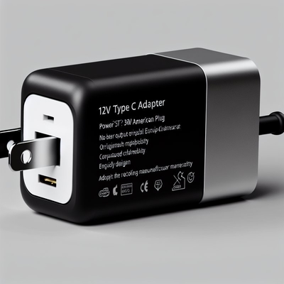 Adaptateur secteur USB-C 36W 12V 3A Type C avec entrée universelle