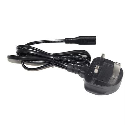UK 3-Pin to C7 Power Cord with 13A Fuse 1.8m Black