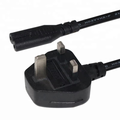 UK 3-Pin to C7 Power Cord with 13A Fuse 1.8m Black