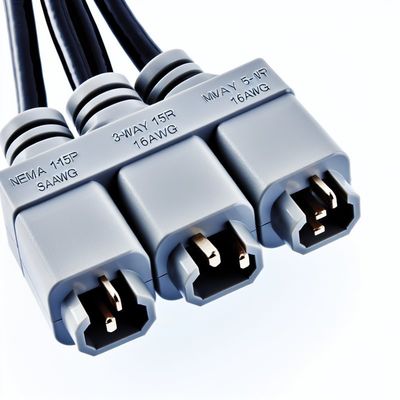NEMA 5-15P à 3 voies 5-15R séparateur de puissance SJTW 16AWG