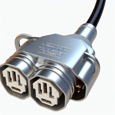 NEMA 5-15P à 3 voies 5-15R séparateur de puissance SJTW 16AWG