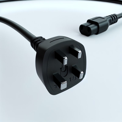 UK 3-Pin to C7 Power Cord with 13A Fuse 1.8m Black
