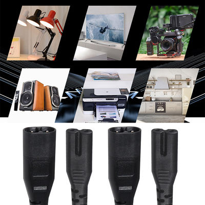 Cordon d'alimentation IEC 320 C7 vers C8 10A 250V 18AWG pour appareils électroniques