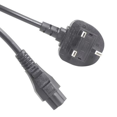 BS 1363 britannique à la CEI C5 Cordon d'alimentation 250V 2,5A pour adaptateur d'ordinateur portable
