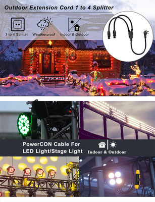 Le câble de séparation de la couche Y du câble NEMA 14AWG 5-15P à la couche PowerCON double