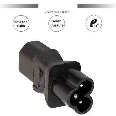 Adaptateur d'alimentation IEC C13 vers C6 pour ordinateurs portables et projecteurs