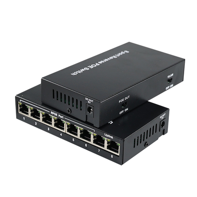 Commutateur PoE inverse à 8 ports avec sortie 12V CC pour caméras IP