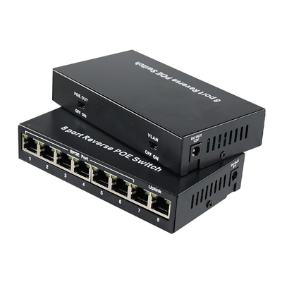 Commutateur PoE inverse à 8 ports avec sortie 12V CC pour caméras IP