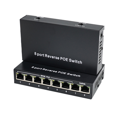 Commutateur PoE inverse à 8 ports avec sortie 12V CC pour caméras IP