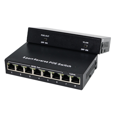 Commutateur PoE inverse à 8 ports avec sortie 12V CC pour caméras IP