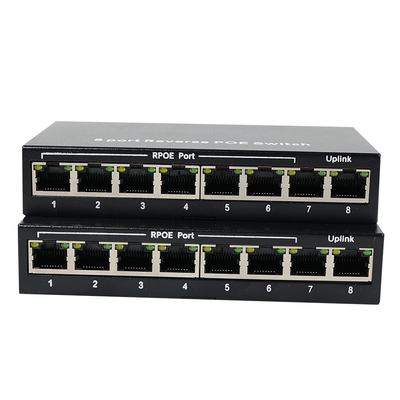 Commutateur PoE inverse à 8 ports avec sortie 12V CC pour caméras IP