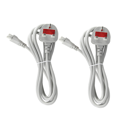Cable gris du Royaume-Uni au câble électrique C5 1.5M à trois branches 250V 2.5A