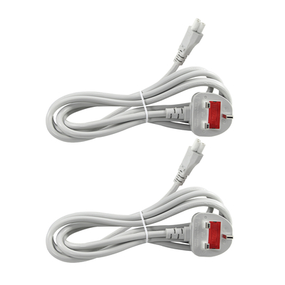 Cable gris du Royaume-Uni au câble électrique C5 1.5M à trois branches 250V 2.5A