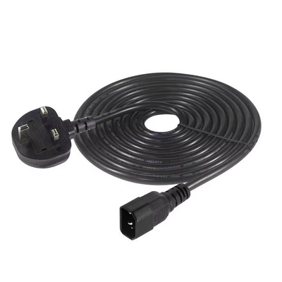 Cordon d'alimentation UK avec verrouillage vers IEC C14 1,8M 10A 250V