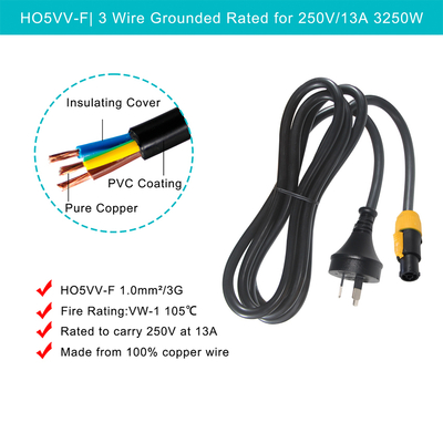 Royaume-Uni à C13 Cordon d'alimentation 10A 250V pour ordinateurs et moniteurs