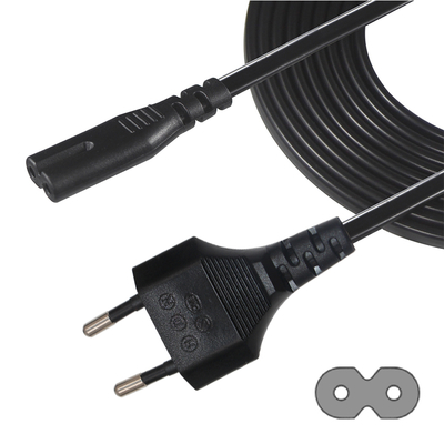 Cordon d'alimentation EU 2 broches vers C7 2.5A 250V pour appareils électroniques