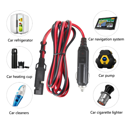 12V SAE au câble d'allume-cigare de voiture avec fusible 15A