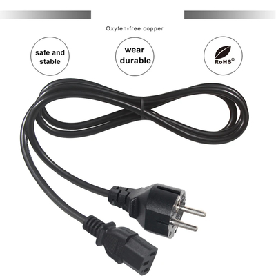 Cordon d'alimentation VDE 250V H05VV-F 3G1.0mm² Schuko vers C13