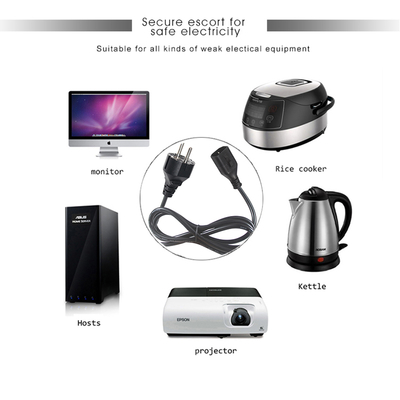 VDE H05VV-F 3G1.0mm2 Schuko à C14 câble d'alimentation pour serveurs