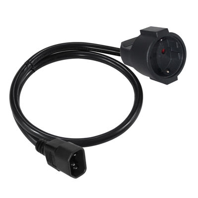 Câble adaptateur VDE CE approuvé IEC C14 vers Schuko H05VV-F 3G1.0mm²