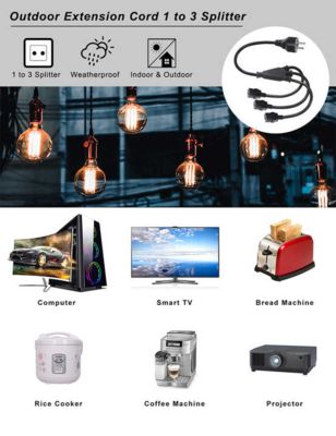 Câble répartiteur d'alimentation CEE 7/7 vers triple C19 pour baies de serveurs