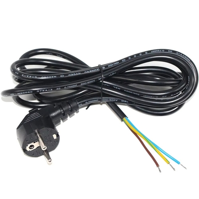 EU Schuko CEE 7/7 à câble d'alimentation en conserve H05VV-F 3G1.0mm2