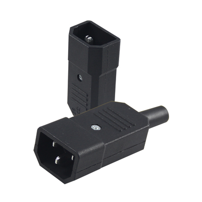 IEC C14 à C5 Adaptateur d'alimentation ABS noir Convertisseur de prise