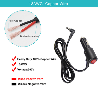 Rallonge de prise de courant de voiture 12V, adaptateur répartiteur multi-prises, câble d'extension CC pour allume-cigare, GPS, caméra de tableau de bord