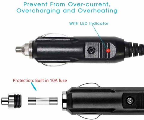 12V allume-cigarettes de voiture connecteur OBD2 connecteur câble d'alimentation de diagnostic avec fusible pour le lecteur de code de scanner automobile ECU