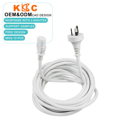 Câble australien SAA 3 broches vers IEC 60320 C13 femelle, cordon d'alimentation 250V AC pour ordinateurs