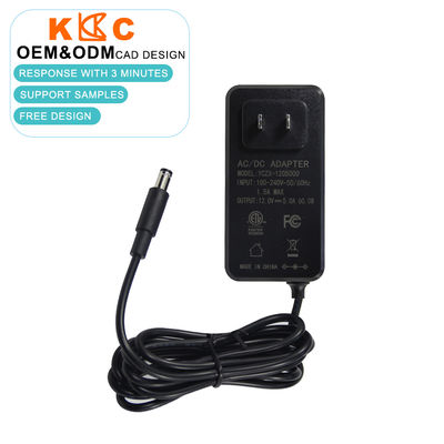 Énergie continue de 12V 5A standard américain avec connecteur à baril de 5,5x2,1 mm pour lampes à LED,moteur électrique / pompe à eau