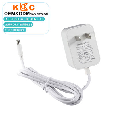 Adaptateur secteur CC 12V 1A US, connecteur CC 5,5x2,1mm blanc, chargeur mural CA vers CC pour modems, hubs, cadres photo numériques
