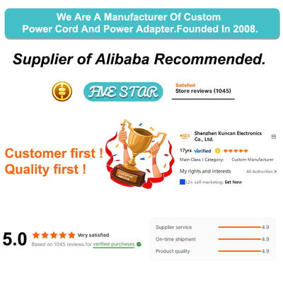 Câble d'alimentation CA 1,0 mm² 250 V à verrouillage par rotation pour équipement d'éclairage et de sonorisation professionnel
