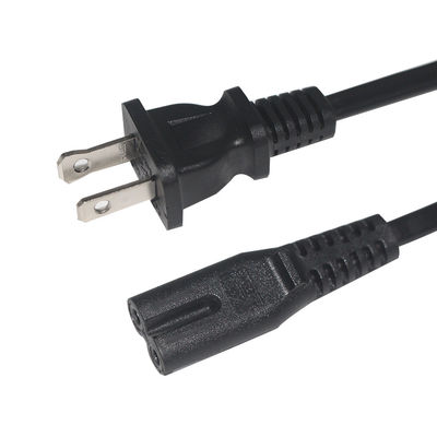 18AWG NEMA 1-15P C7-US 2 fils de câble d'alimentation électrique