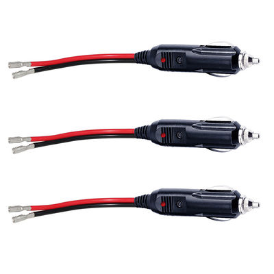 Fuseau 15A avec câble d'extension de fin de bande d'allume-cigare de voiture à LED