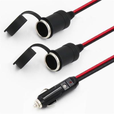 Câble d'extension allume-cigare de voiture 24V, prise mâle vers femelle, 18AWG