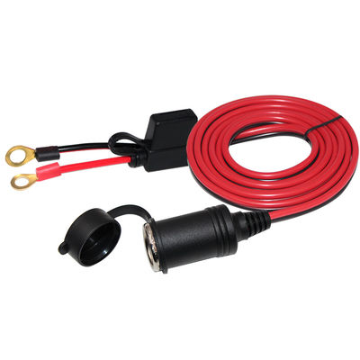 Câble de batterie avec cosse en anneau vers prise allume-cigare femelle 12V/24V