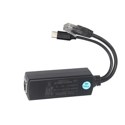 IEEE802.3af RJ45 TYPE-C câble 12v 24v 48v POE séparateur d'alimentation sur adaptateur Ethernet