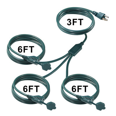 IP11 Couleur verte Multi Ways Us Cordon 515P à 3X Nema 515R Sortie électrique Principaux séparateur de câble d'alimentation