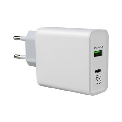 240V 45W QC 3.0 Adaptateur d'alimentation par prise murale pour câble Euro Usb C 2m