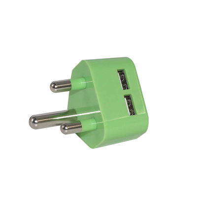 Adaptateur secteur USB 5V 2.1A pour téléphones portables avec prise sud-africaine et indienne