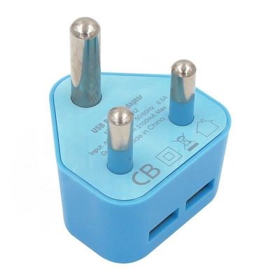 5V 2.1A double chargeur USB pour Afrique du Sud et Inde