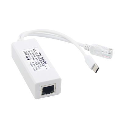 USB de 48 volts POE Splitter à la caméra 12V 802.3af USB de type C Porte à voie unique 1A 1.2A