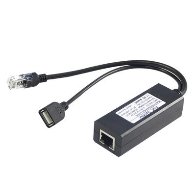 48V à 5V 2.4A PoE Splitter USB type A féminin 802.3af Power Over Ethernet Splitter