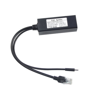 48V à 5V 2,4A MAX POE Splitter USB-C 12W Mold privé NUL entrée 100-240V AC 50/60Hz